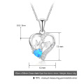 mother day gifts 2021 silver mom necklace opal stone 925 sterling heart design mama necklace 925